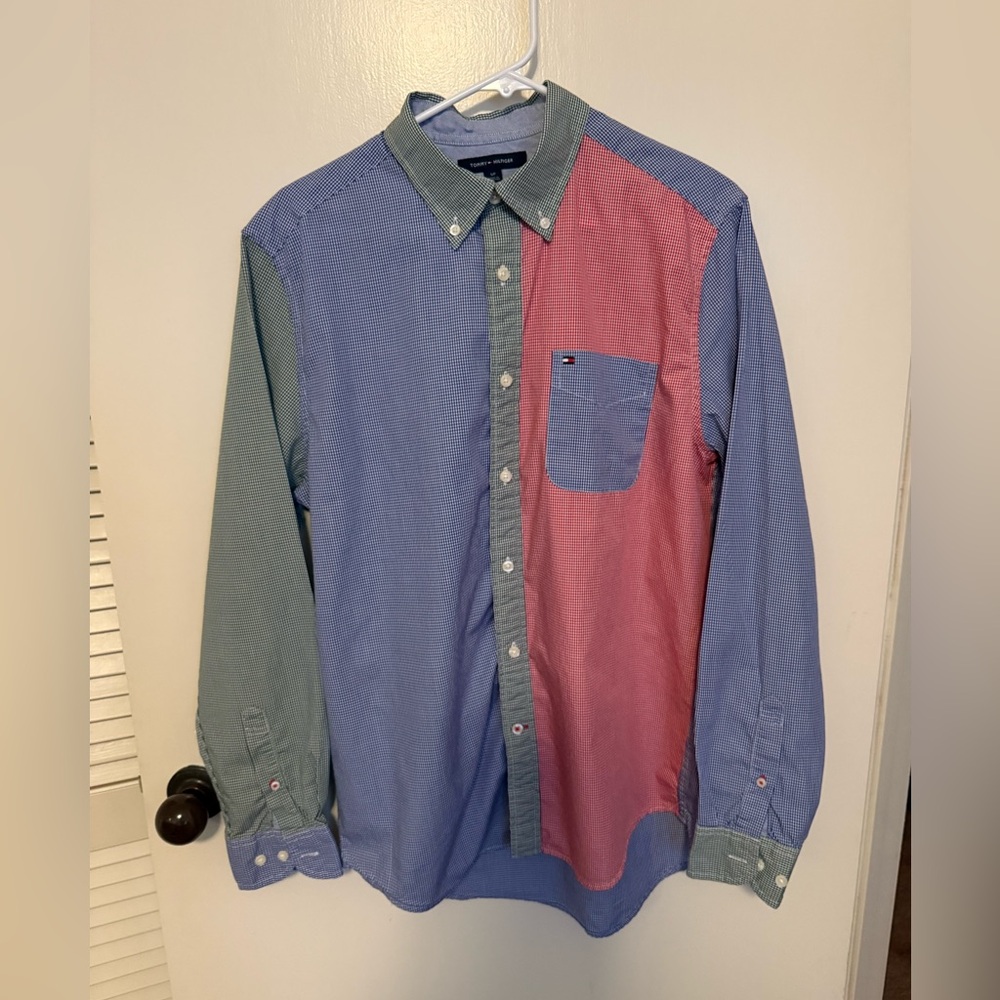 Tommy Hilfiger Men's Colorblock Button-Down Shirt